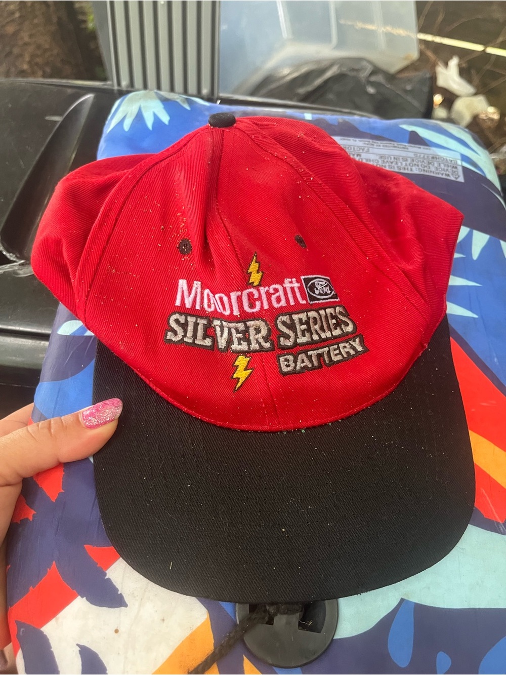 Ford Red and Black Moorcraft Silver Series Battery Hat